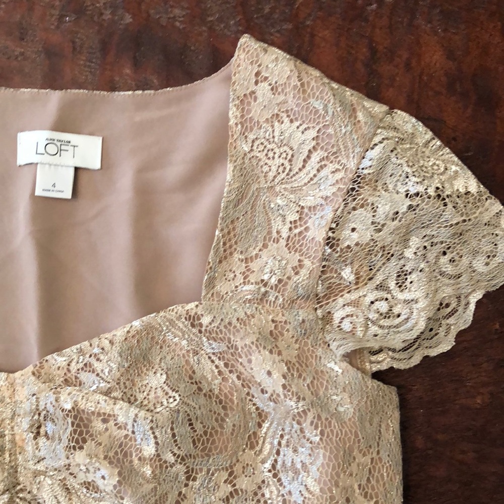 COPY - Gold Dressy Blouse Loft
